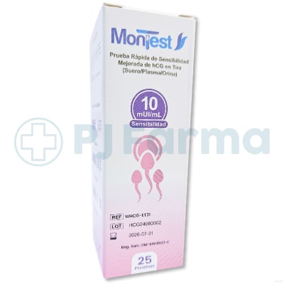 Prueba Rápida De Hcg X 25 Tiras Montest