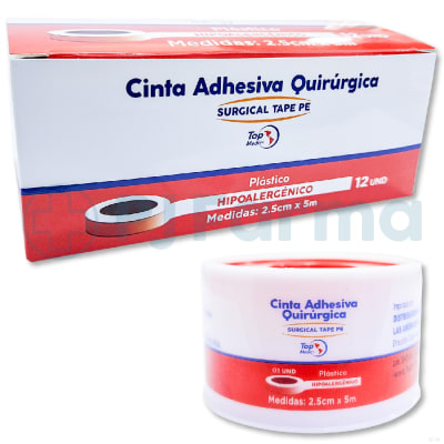 Esparadrapo Plástico 2.5Cm X 5M Top Medic Unid1