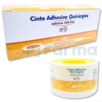 Esparadrapo Seda 2.5Cm X 5M Top Medic Unid1