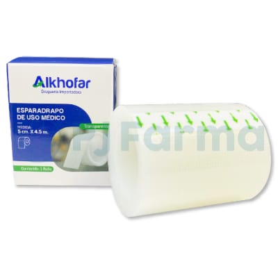 Esparadrapo Transparente 5Cm X 4.5M Alkhofar Unid1
