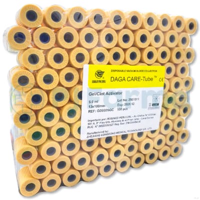 Tubo amarillo para extracción con gel separados 5.0 ml – Daga Care1