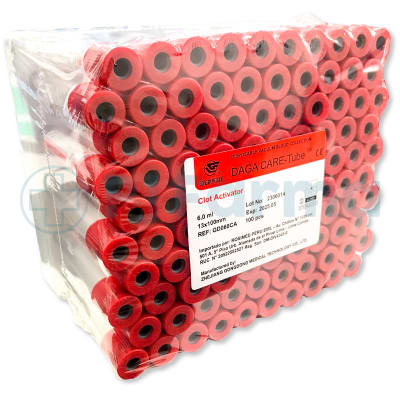 Tubo rojo para extracción al vacío 6 ml – Daga Care