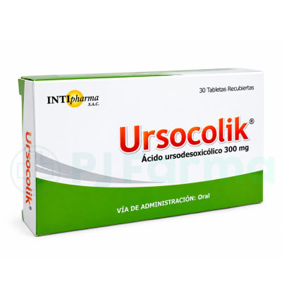 Ursocolik (Ácido Ursodesoxicólico) 300Mg Intipharma Tab. Caja X 30 Unid