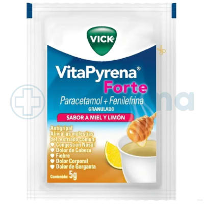 Vitapyrena Forte Antigripal Sabor A Miel Y Limón Vick2