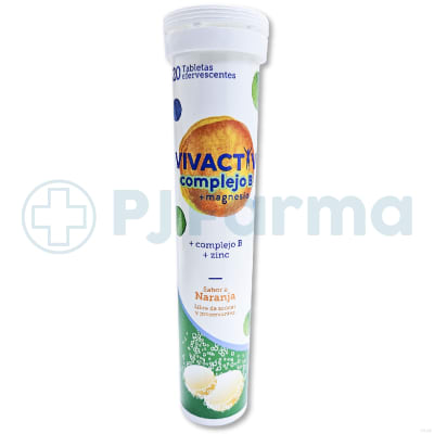 Complejo + Magnesio Vivactiv Tableta Efervescente Tubo X 20 Unid