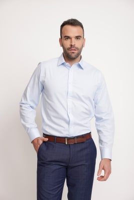 CAMISA BASIC 5248 CELESTE