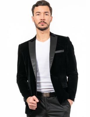 BLAZER VELVET NEGRO