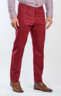 PANTALON FIVE POCKET INV WINE