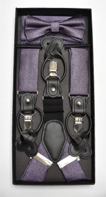 SET DE SUSPENSORES CON HUMITA Y PAÑUELO LILA