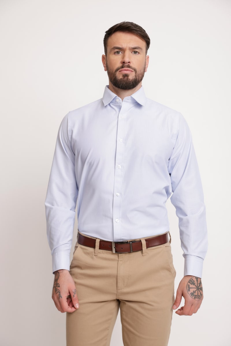 CAMISA BASIC 5248 RAYA CELESTE