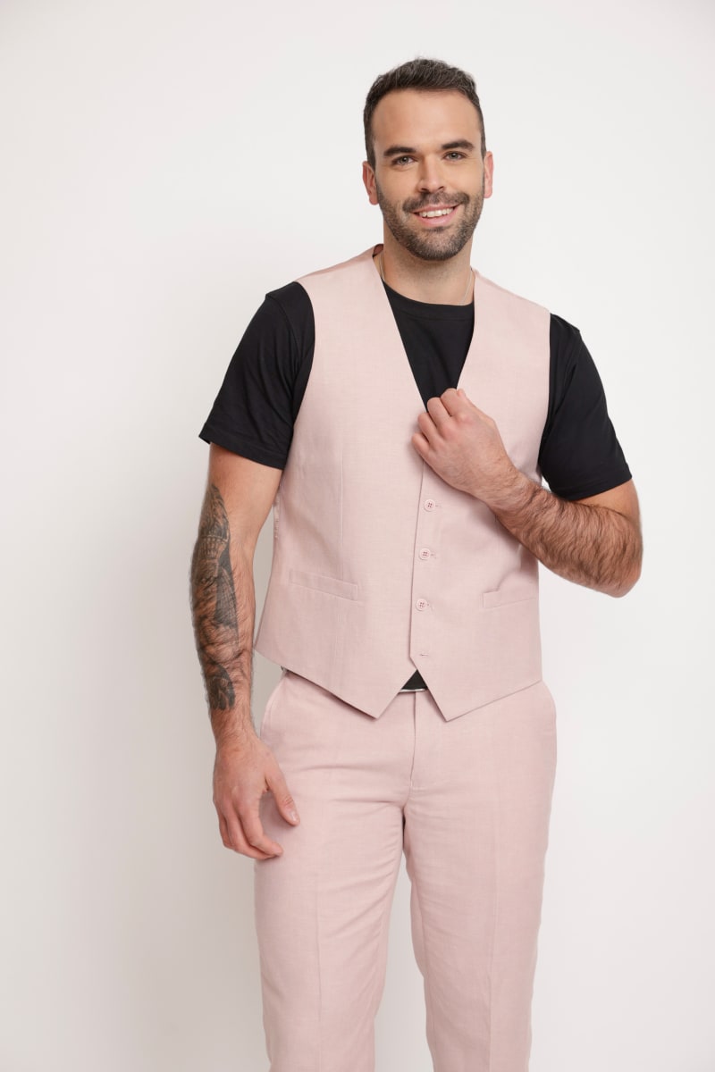 GILET LINO MODENA S24 PALO ROSA