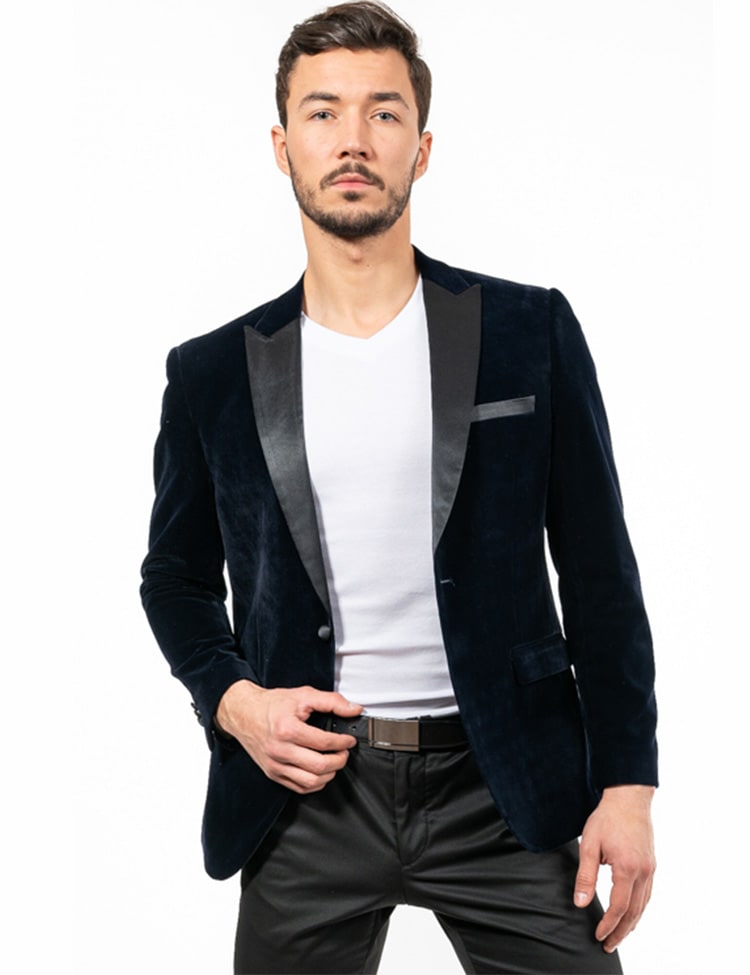 BLAZER VELVET AZUL