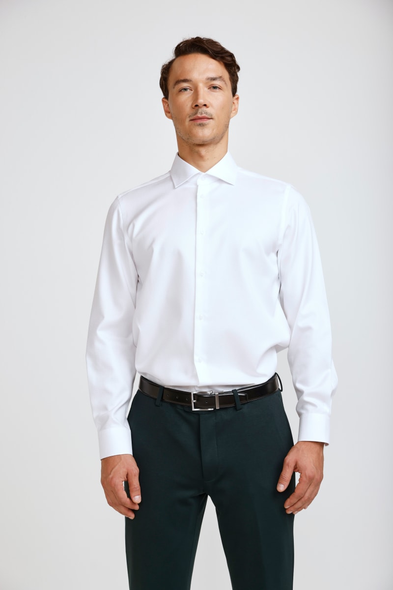 CAMISA COTTON PREMIUM W26 BLANCO DOBBY