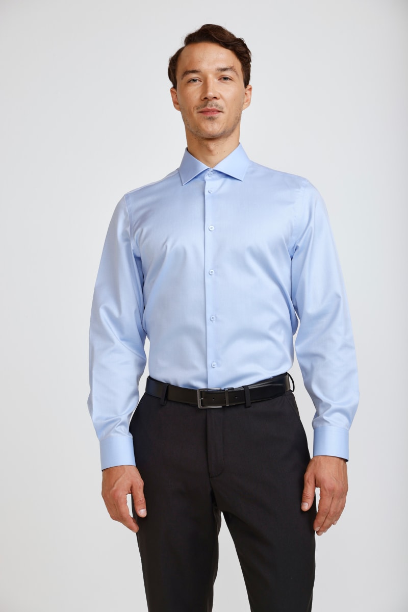 CAMISA COTTON PREMIUM W26 CELESTE