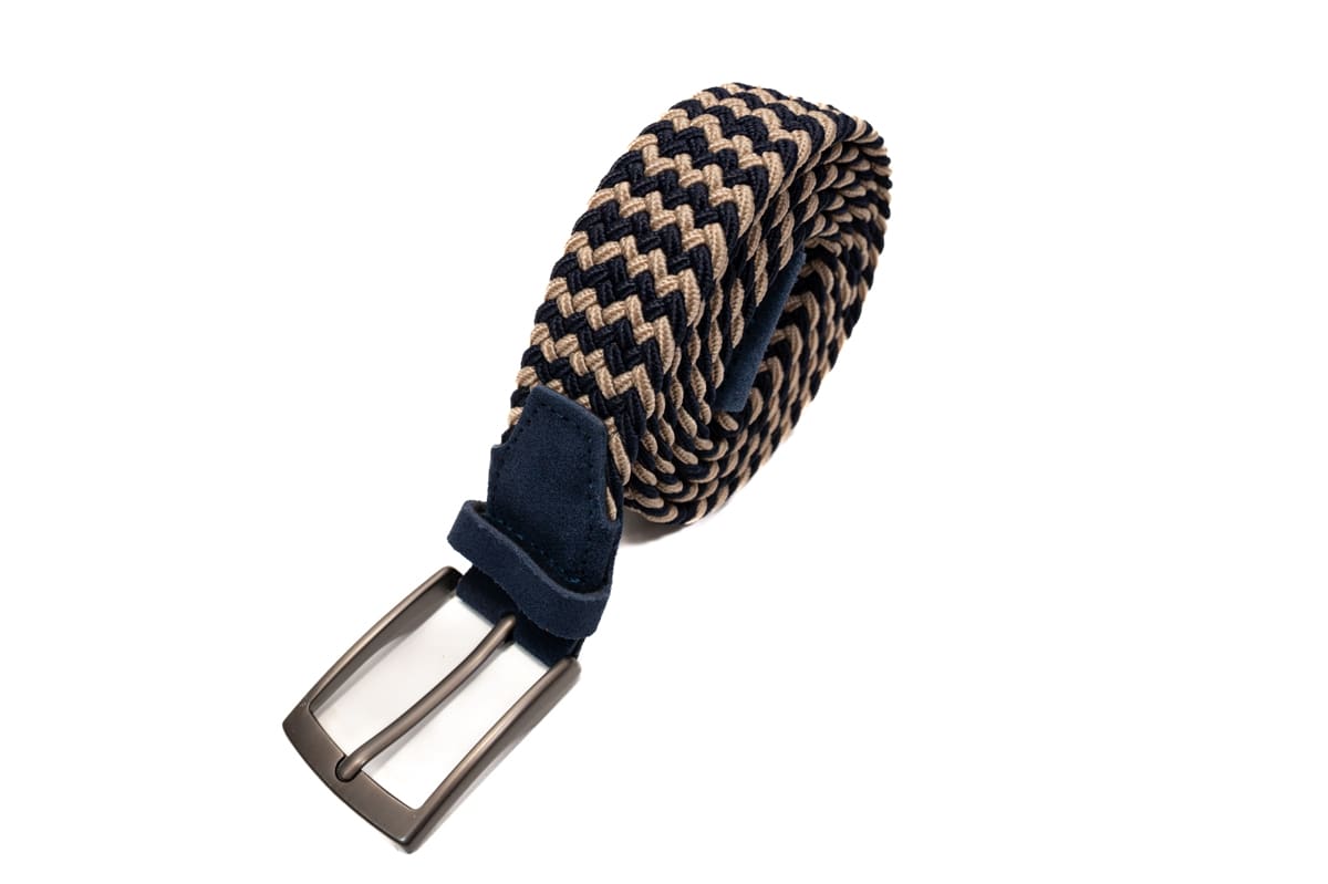 CINTURON SPORT BEIGE/NAVY