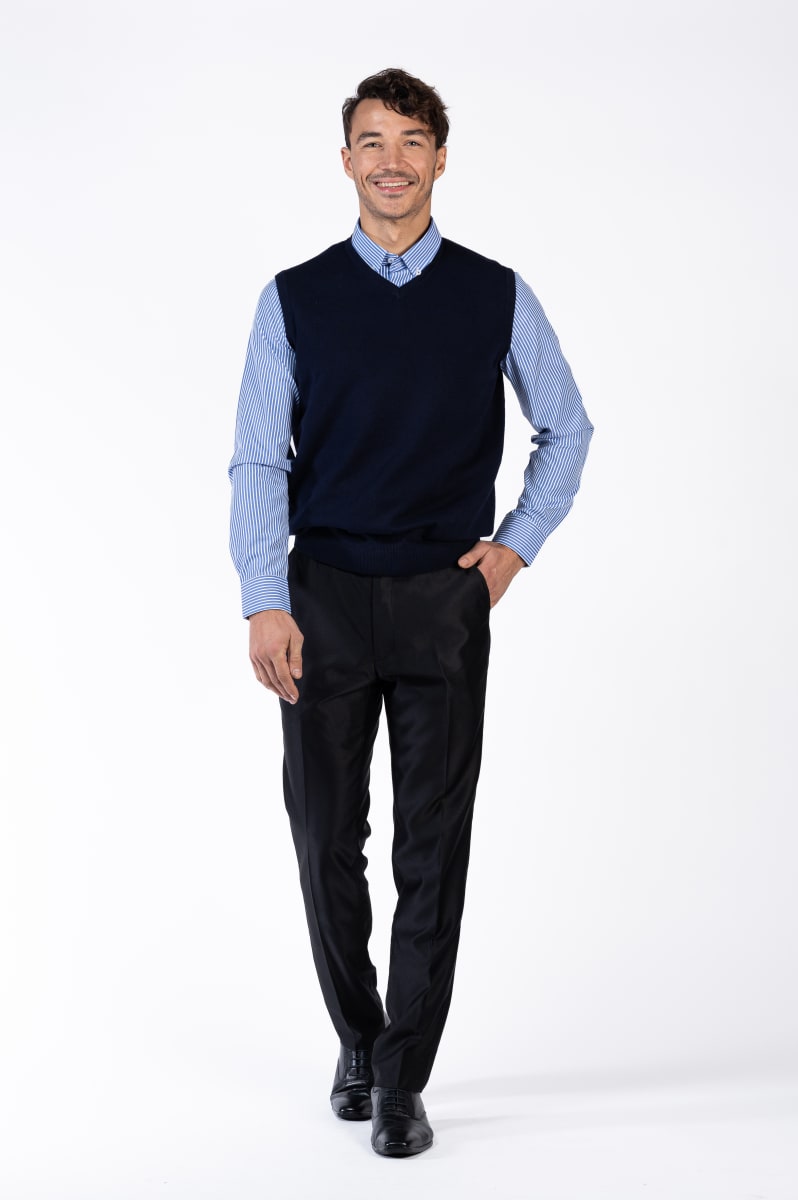 SWEATER CUELLO V S/M NAVY