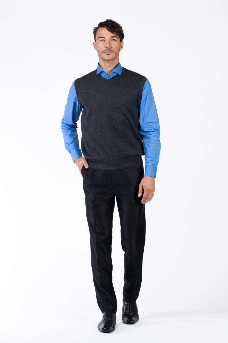 SWEATER CUELLO V S/M CHARCOAL