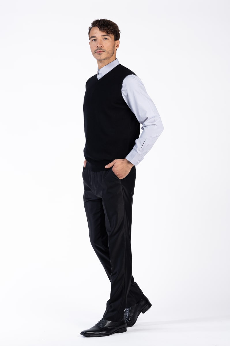 SWEATER CUELLO V S/M BLACK
