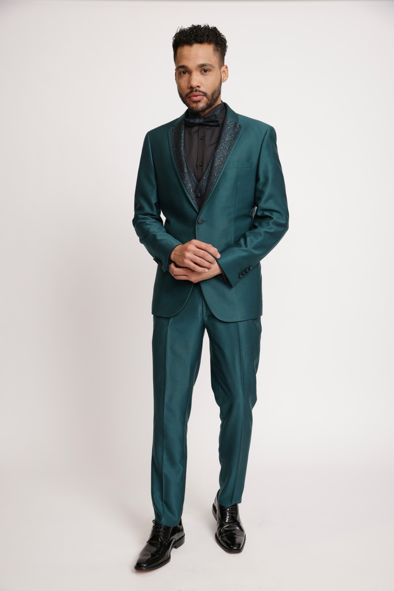 Dark Green Suit Traje Verde Esmeralda Hombre TERNO ELEGANZA S4