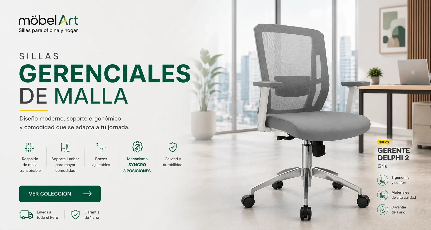 sillas gerenciales malla