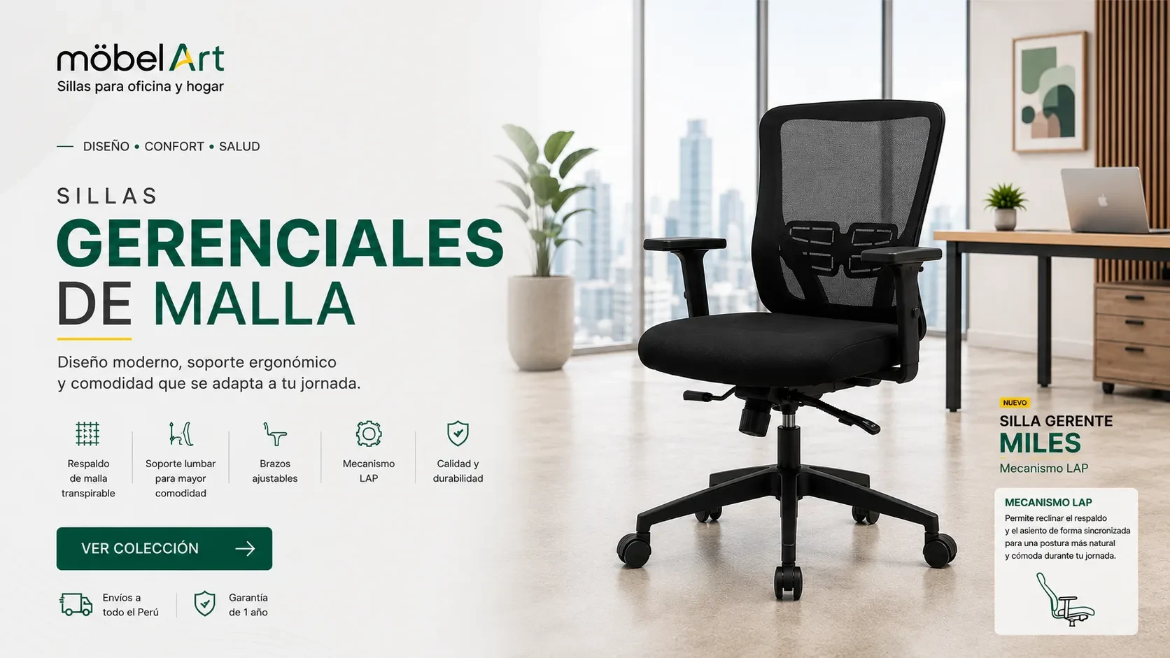 sillas gerenciales malla