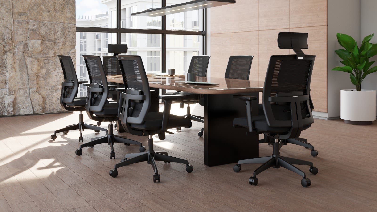 sillas con cabecera malla