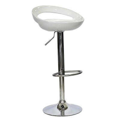 Silla Bar Aster giratoria Fibra acrílica Blanco möbelArt