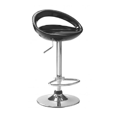 Silla Bar Aster giratoria Fibra acrílica Negro möbelArt