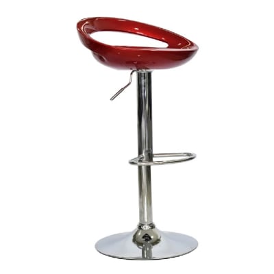 Silla Bar Aster giratoria Fibra acrílica Rojo möbelArt