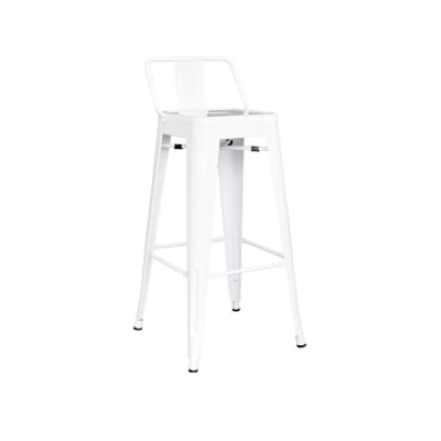 Silla Bar Cloe con espaldar Blancoo MSA möbelArt