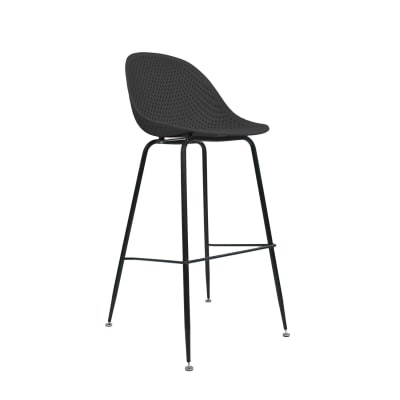Silla Bar Yoku Fija Negro möbelArt