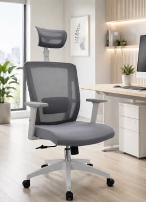 Silla de Oficina Presidente Delphi 2 Gris BN Ergonómica möbelArt