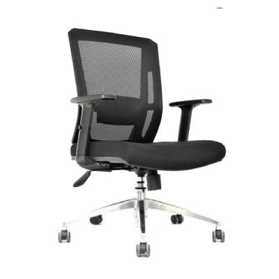 Silla de Oficina Gerente Delphi 2 Negro Base Aluminio Ergonómica möbelArt