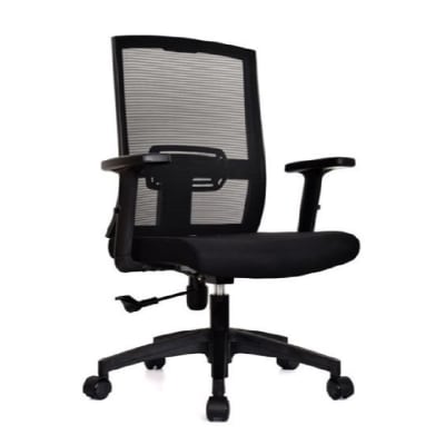 Silla de Oficina Gerente Monk Semi Reclinable Negro möbelArt