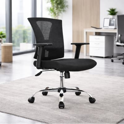 Silla de Oficina Gerente Niza BC BR Negro möbelArt
