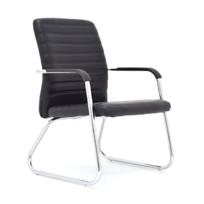 Silla de Oficina Visita Isis PU Negro möbelArt