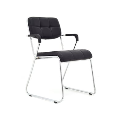 Silla de Oficina Visita Jade PU Negro möbelArt