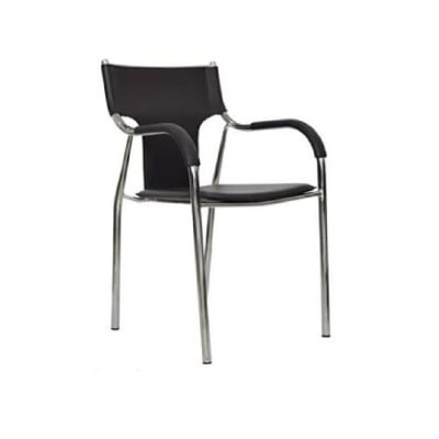 Silla de Oficina Visita Soft 1 TQ PU Negro möbelArt