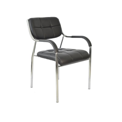 Silla de Oficina Visita Soft 2 PU TQ Negro möbelArt