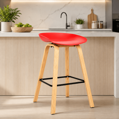 Silla Bar Misuri Ed 65 cm. Rojo möbelArt