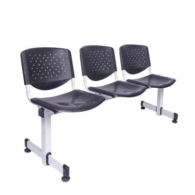 Tandem Prisma Tres Asientos Negro möbelArt