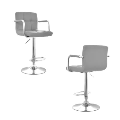 Set x 2 Bancos para Bar Nill con brazos Gris möbelArt