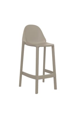 Silla para Bar Piú Fija Exterior H65cm Gris möbelArt