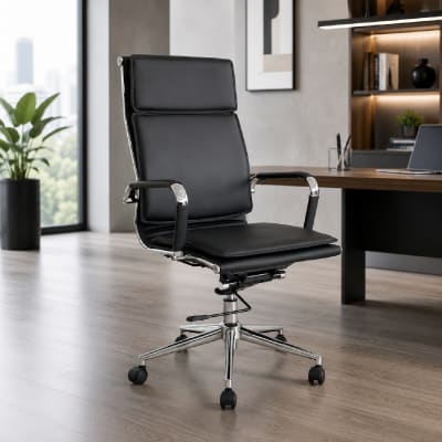 Silla de Oficina Presidente Alemania PU XH Negro möbelArt