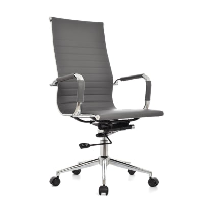 Silla de Oficina Presidente Boss PU Gris möbelArt