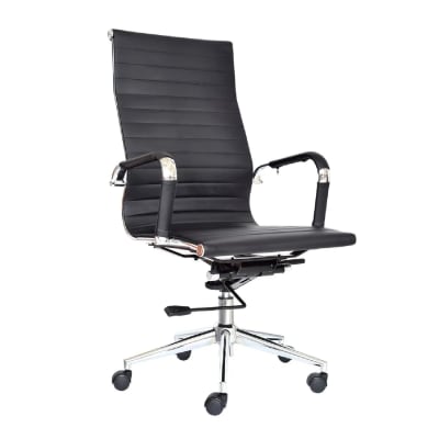 Silla de Oficina Presidente Boss PU Negro möbelArt