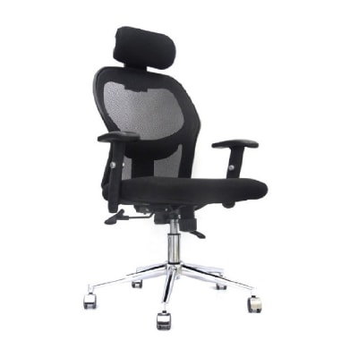 Silla de Oficina Presidente Dakota Base Aluminio Negro möbelArt