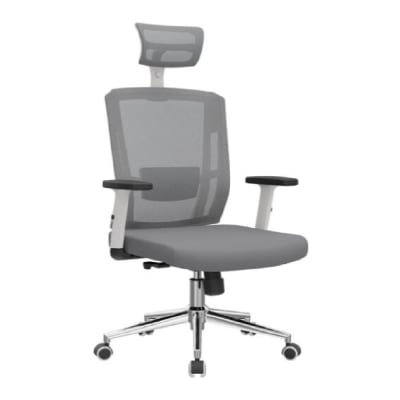 Silla de Oficina Presidente Delphi 2 Gris Base Aluminio Ergonómica möbelArt