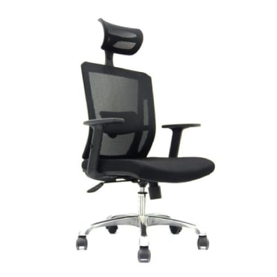 Silla de Oficina Presidente Delphi 2 Negro Base Aluminio Ergonómica möbelArt