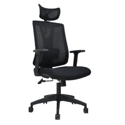 Silla de Oficina Presidente Navy BN B3D Negro Ergonómica möbelArt